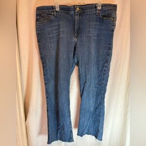 Wrangler Women's Q-Baby Stretch Jeans 19/20 x 34" No Gap Waistband Cropped Hems